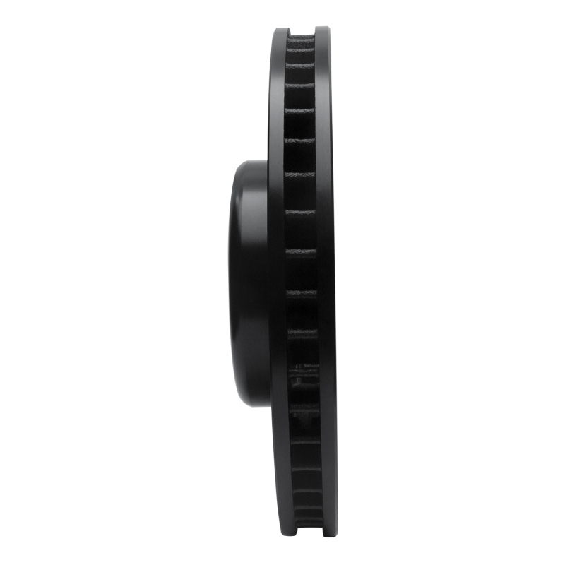 BMW 535i GT Brake Rotor (1) - Right Front - R1 Concepts - Drilled & Slotted - Black - `10-`18